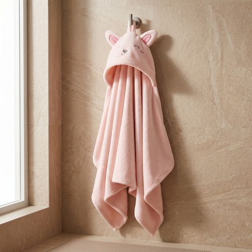 True Haven | Bubble Hooded Baby Towel – Supportive Nursery Essential, Sturdy & Comfortable