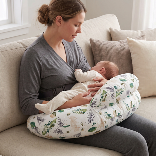True Haven | Cradle Nursing Pillow – Everyday Feeding Essential, Easy to Clean