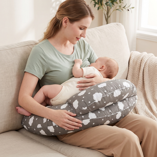 True Haven | Cradle Nursing Pillow – Everyday Feeding Essential, Easy to Clean
