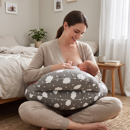 True Haven | Cradle Nursing Pillow – Everyday Feeding Essential, Easy to Clean