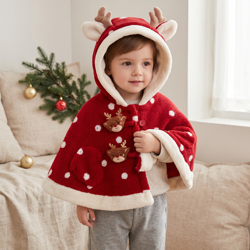 True Haven | Berry Kids Hooded Cloak – Adorable Everyday Essential, Gentle on Sensitive Skin