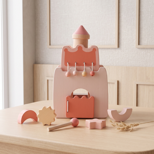 True Haven | Castle Baby Activity Cube – Hands-On Sensory Play, Encourages Early Learning