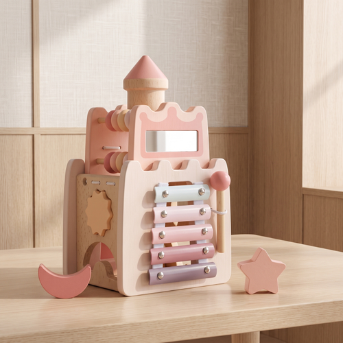 True Haven | Castle Baby Activity Cube – Hands-On Sensory Play, Encourages Early Learning