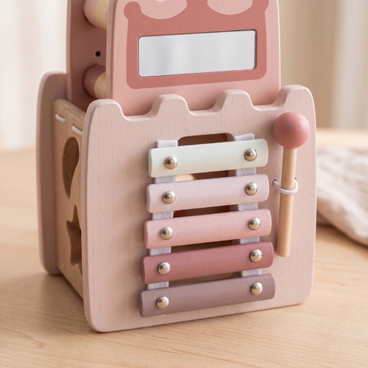 True Haven | Castle Baby Activity Cube – Hands-On Sensory Play, Encourages Early Learning