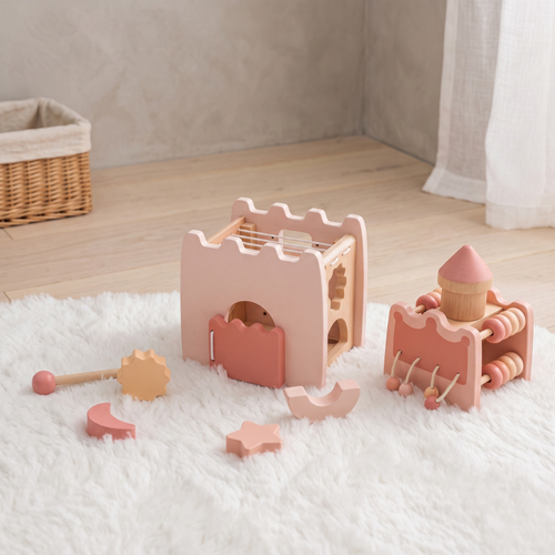 True Haven | Castle Baby Activity Cube – Hands-On Sensory Play, Encourages Early Learning