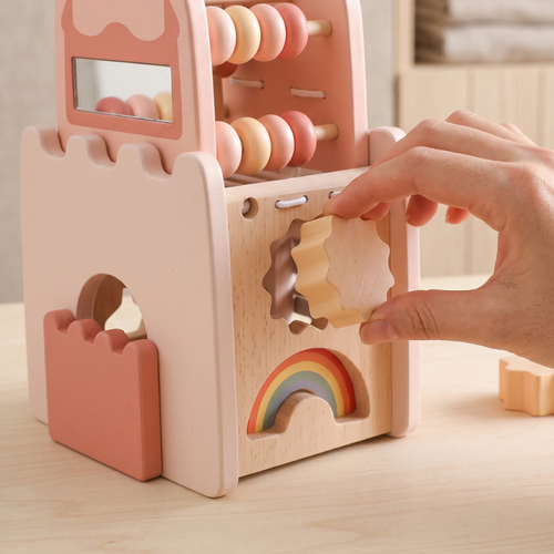 True Haven | Castle Baby Activity Cube – Hands-On Sensory Play, Encourages Early Learning