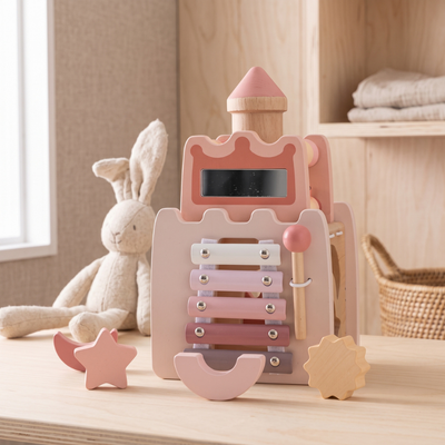True Haven | Castle Baby Activity Cube – Hands-On Sensory Play, Encourages Early Learning
