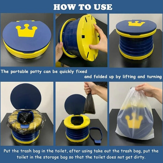 True Haven | Portable Kids Toilet Seat – Foldable & Travel-Ready, Non-Toxic Materials