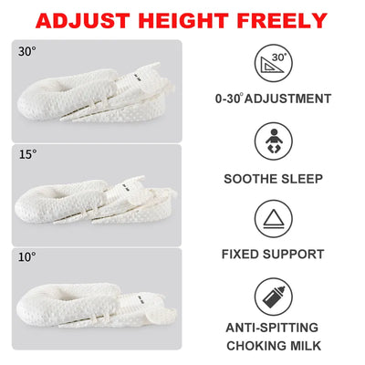 True Haven | Baby Feeding Wedge Pillow – Adjustable Incline Support, Machine Washable