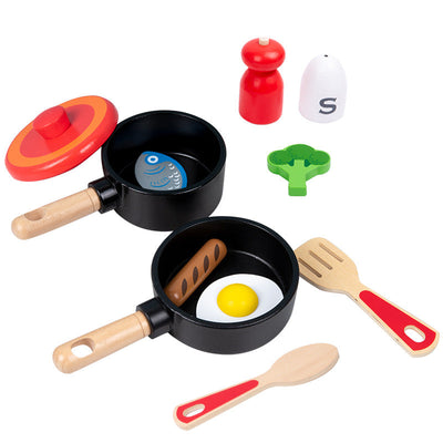 True Haven | Wooden Cooking Pot Set for Kids – Encourages Imaginative Play, Safe Eco-Friendly Wood