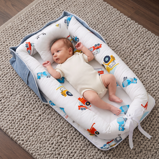 True Haven | Portable Safety Newborn Sleeping Crib – Cozy Support for Naptime & Bedtime, Machine Washable