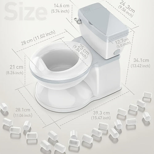 True Haven | Realistic Potty Training Seat – Built-In Wipe Compartment, Quick to Assemble