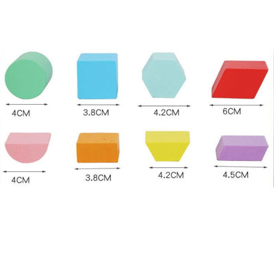 True Haven | Wooden Geometric Shape Sorting Box – Montessori Learning Toy, Non-Toxic Materials