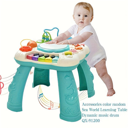 True Haven | Early Learning Musical Activity Table – Lights, Sounds & Shape Recognition, Great for Toddlers