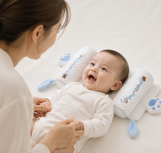 True Haven | Baby Head Shape Pillow – Adjustable Flat Head Support Cushion for Newborns
