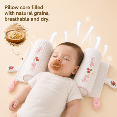 True Haven | Baby Head Shape Pillow – Adjustable Flat Head Support Cushion for Newborns