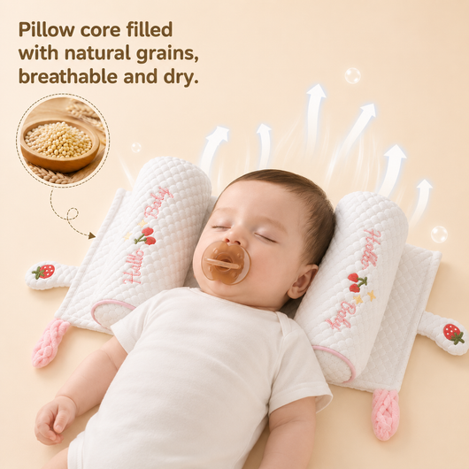 True Haven | Baby Head Shape Pillow – Adjustable Flat Head Support Cushion for Newborns