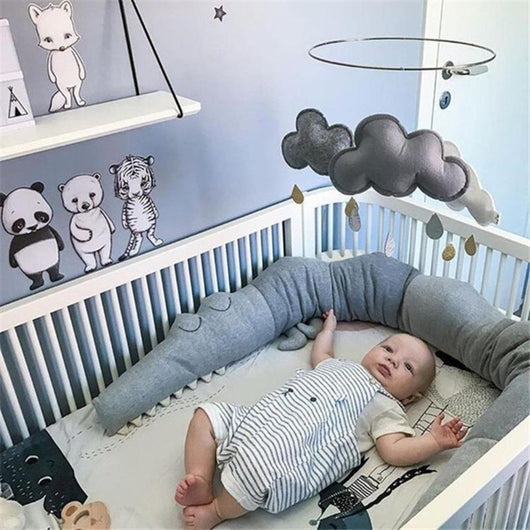 True Haven | Animal Crib Bumper Liner Plush Toy – Plush Comfort for Better Sleep, Hypoallergenic Materials