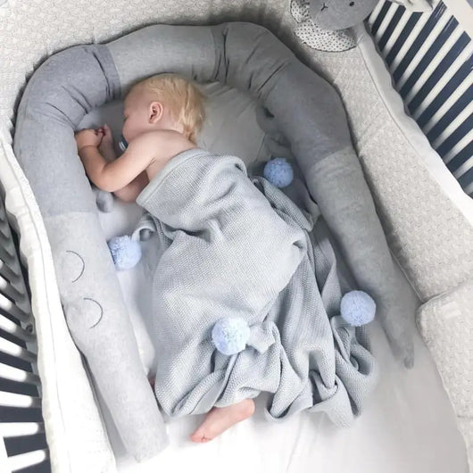 True Haven | Animal Crib Bumper Liner Plush Toy – Plush Comfort for Better Sleep, Hypoallergenic Materials