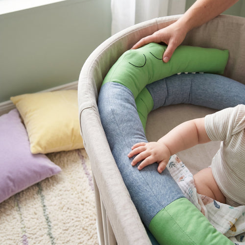 True Haven | Animal Crib Bumper Liner Plush Toy – Plush Comfort for Better Sleep, Hypoallergenic Materials