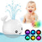 True Haven | Light-Up Whale Bath Toy – Rechargeable Water Spray Fountain, No Batteries Needed