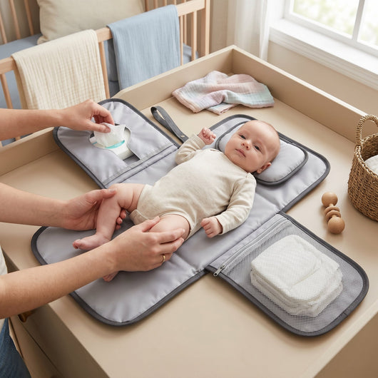 True Haven | Baby Diaper Backpack with Compression Storage – Everyday Nursery Helper, Space-Saving Design