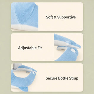 True Haven | Ergonomic Bottle Feeding Support Pillow – Hands-Free Self-Feeding Cushion, Washable