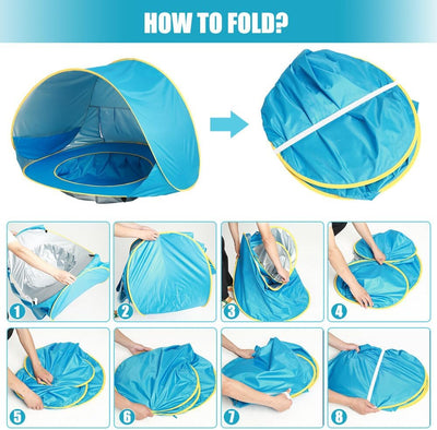 True Haven | Baby Beach Tent with Paddling Pool – Travel-Ready Baby Essential, Easy to Pack