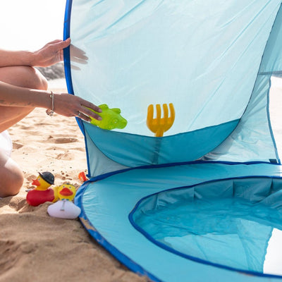 True Haven | Baby Beach Tent with Paddling Pool – Travel-Ready Baby Essential, Easy to Pack