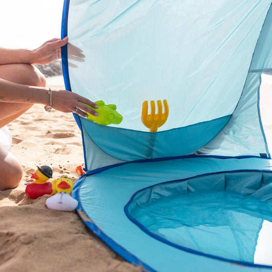 True Haven | Baby Beach Tent with Paddling Pool – Travel-Ready Baby Essential, Easy to Pack