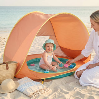 True Haven | Baby Beach Tent with Paddling Pool – Travel-Ready Baby Essential, Easy to Pack