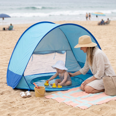 True Haven | Baby Beach Tent with Paddling Pool – Travel-Ready Baby Essential, Easy to Pack