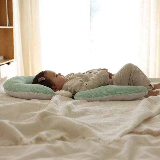 True Haven | U-Shaped Baby Head Support Pillow – Organic Cotton, Adjustable Fit