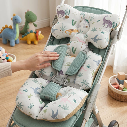 True Haven | Breathable Head Support Stroller Pad – On-the-Go Comfort, Fits Most Strollers & Car Seats