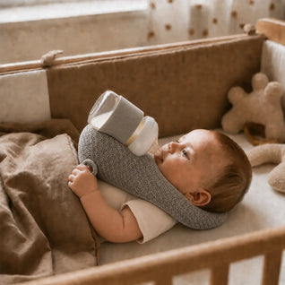 True Haven | Hands-Free Baby Bottle Feeding Pillow – Ergonomic Anti-Reflux Support Cushion