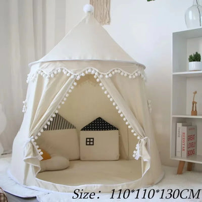 True Haven | Canvas Play Teepee – Screen-Free Developmental Toy, Safe for Little Hands