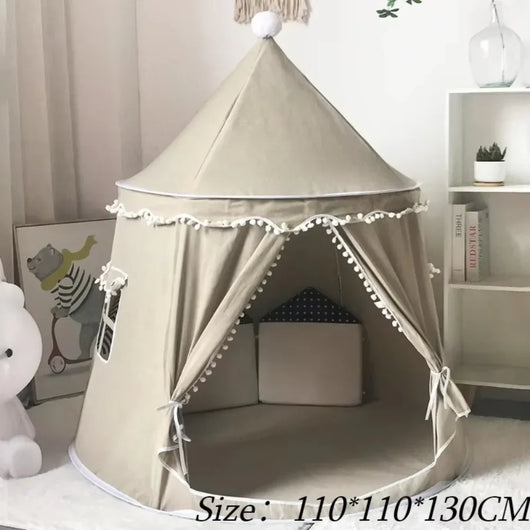 True Haven | Canvas Play Teepee – Screen-Free Developmental Toy, Safe for Little Hands