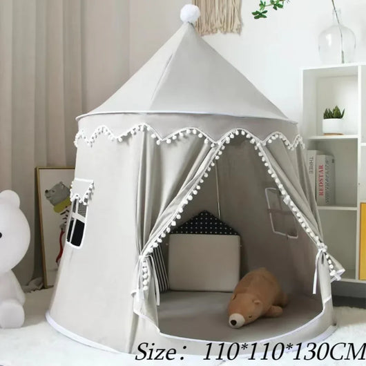 True Haven | Canvas Play Teepee – Screen-Free Developmental Toy, Safe for Little Hands
