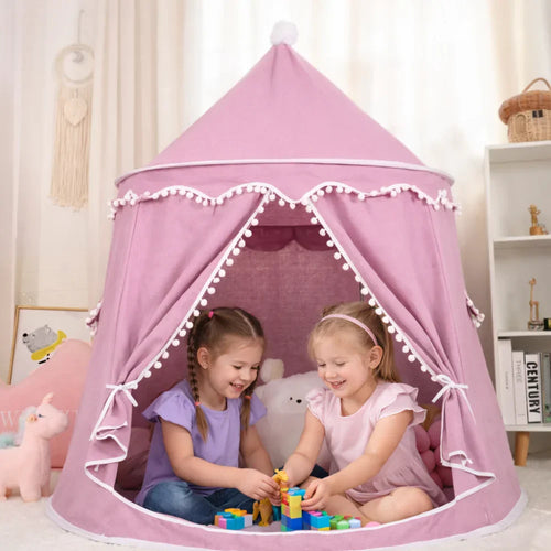 True Haven | Canvas Play Teepee – Screen-Free Developmental Toy, Safe for Little Hands