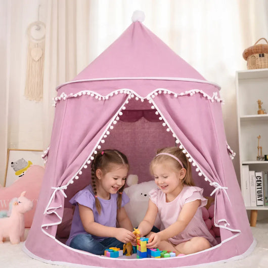 True Haven | Canvas Play Teepee – Screen-Free Developmental Toy, Safe for Little Hands