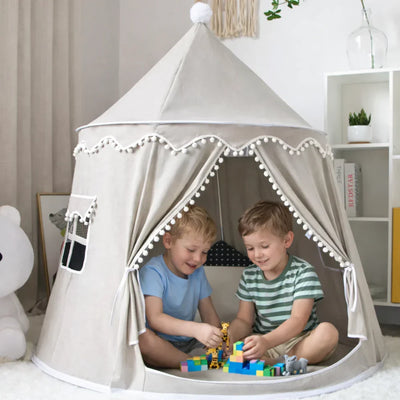 True Haven | Canvas Play Teepee – Screen-Free Developmental Toy, Safe for Little Hands