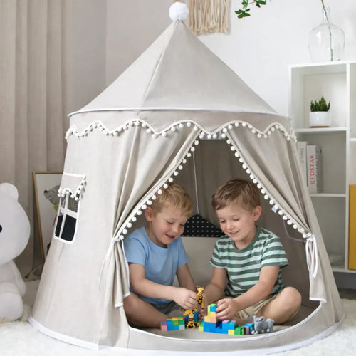 True Haven | Canvas Play Teepee – Screen-Free Developmental Toy, Safe for Little Hands