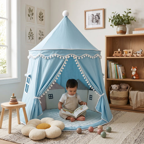 True Haven | Canvas Play Teepee – Screen-Free Developmental Toy, Safe for Little Hands