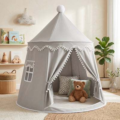 True Haven | Canvas Play Teepee – Screen-Free Developmental Toy, Safe for Little Hands