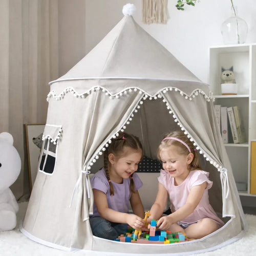 True Haven | Canvas Play Teepee – Screen-Free Developmental Toy, Safe for Little Hands
