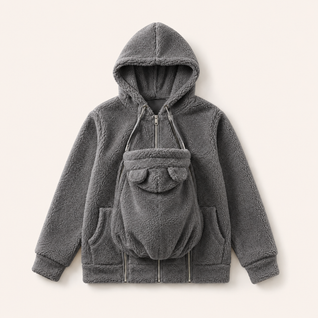 True Haven | Babywearing Hoodie – Hands-Free Baby Carrier Pouch Sweatshirt for Parents, 8 Colors, S-XXL