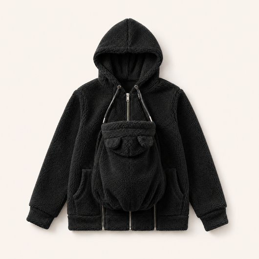 True Haven | Babywearing Hoodie – Hands-Free Baby Carrier Pouch Sweatshirt for Parents, 8 Colors, S-XXL