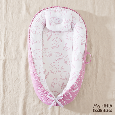 True Haven | Foldable Baby Lounger – Portable Newborn Nest with Cushioned Edges, 12 Designs