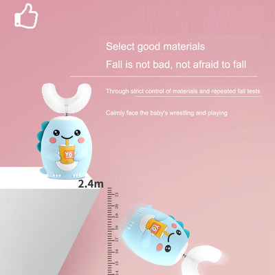 True Haven | Kids Electric U-Shaped Toothbrush – IPX7 Waterproof, 5 Cleaning Modes