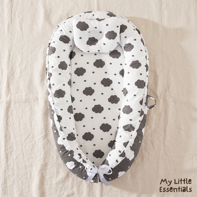 True Haven | Foldable Baby Lounger – Portable Newborn Nest with Cushioned Edges, 12 Designs